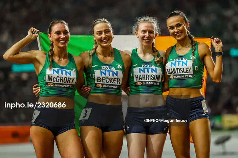 Roisin and Team Ireland 4x400m World Champs Budapest 2023