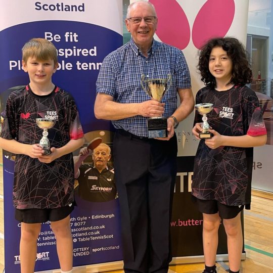 Dean Aaron with Stuart Mcgowan tournament referee