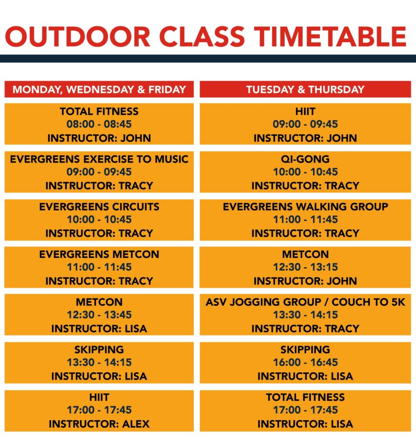ASV Outdoor Exercise Timetable no blue box